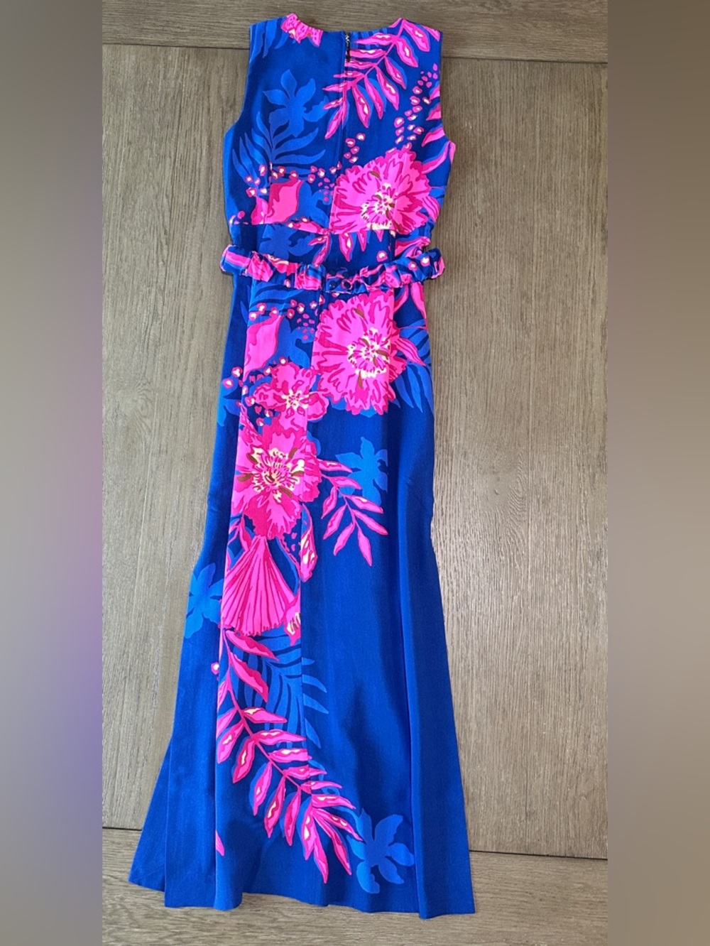 Lilly Pulitzer Floral Maxi Dress Belted Size 10 - Picture 9 of 13